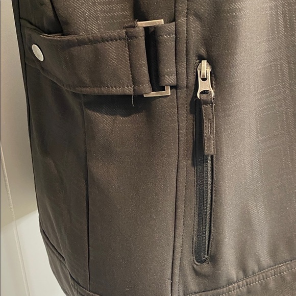 Free Country Jacket Moto Faux Fur Fleece Lined Black Monochrome Plaid Size Large - Picture 5 of 12